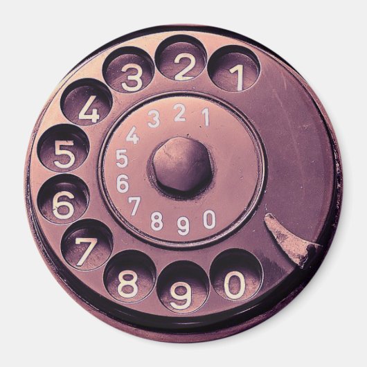 Retro-Telefonwählscheibe Magnet (Vorne)