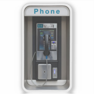 Retro-Telefonzellen-Design, Vintage-Telefonzellen- Aufkleber