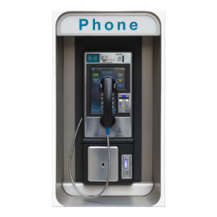 Retro-Telefonzellen-Design, Vintage-Telefonzellen- Fotodruck