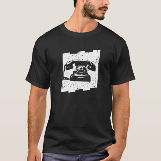 Retro Telephone Vintage Phone   T-Shirt (Vorderseite)