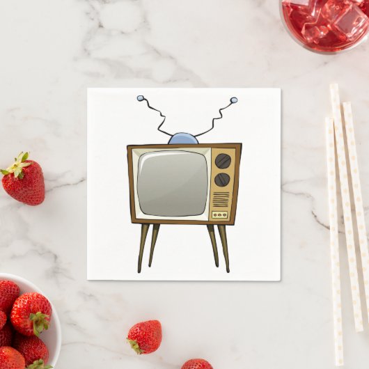 Retro Television Paper Napkins Serviette (Beispiel)