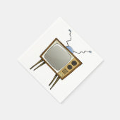 Retro Television Paper Napkins Serviette (Ecke)