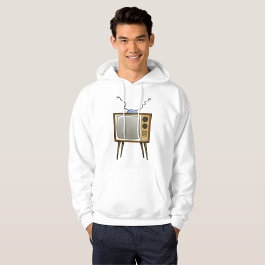 Retro Television Vintag TV Mens Hoodie (Vorne ganz)