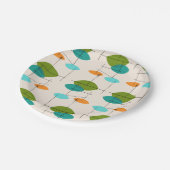 Retro-Teller für atomares mobiles Muster Pappteller (Schrägansicht)