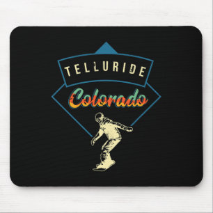 Retro Telluride Colorado Snowboard Instructor S Mousepad