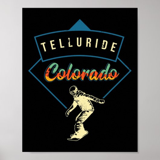 Retro Telluride Colorado Snowboard Instructor S Poster (Vorne)