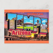 Retro Tempe Arizona Postkarte (Vorderseite)