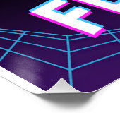 Retro Tempest Flipper Arcade Villain Cartoon Tee Poster (Ecke)