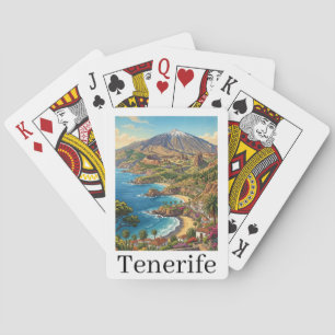 Retro Teneriffa Kanarische Inseln Strandurlaub Spielkarten
