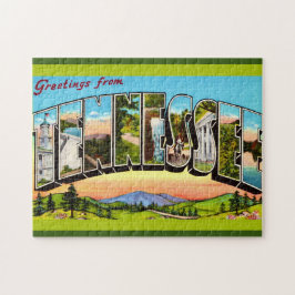 Retro Tennessee Greeting Postcard Puzzle