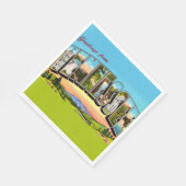 Retro-Tennessee-Grußpostkarte Serviette (Ecke)