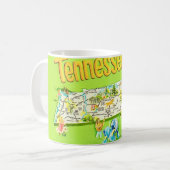 Retro-Tennessee-Postkarten-Tasse Kaffeetasse (Vorderseite Links)
