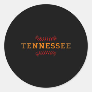 Retro Tennessee Softball Grafiken Für Männer Fraue Runder Aufkleber