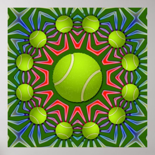 RETRO TENNIS BALL POSTER (Vorne)
