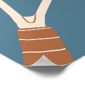 Retro Tennis Hard Court Star Eigene Signatur Poster (Ecke)