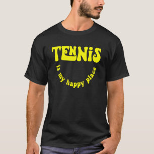 Retro Tennis ist mein glücklicher Place Tennis Pla T-Shirt