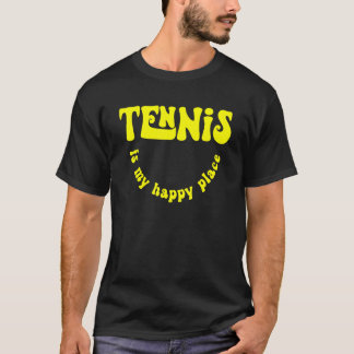 Retro Tennis ist mein glücklicher Place Tennis Pla T-Shirt
