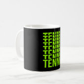 Retro Tennis Lover Sporttrainer Grafik Kaffeetasse (Vorderseite Links)