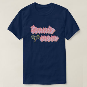 Retro-Tennis-Mama-Text und Schläger-Design T-Shirt