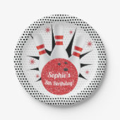 Retro Tenpin Pinup Bowling Party Pappteller (Vorderseite)