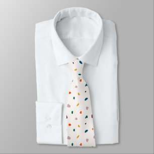 Retro Terazzo Green Orange Necktie Krawatte
