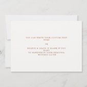 Retro Terracotta Auf meinem Hochzeitstag (Rückseite)