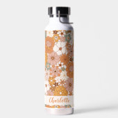 Retro Terracotta Boho Personalisierter Name Trinkflasche (Links)