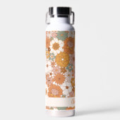 Retro Terracotta Boho Personalisierter Name Trinkflasche (Vorne)