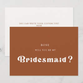 Retro Terracotta Bridesmaiers Vorschlag