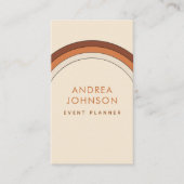 Retro Terracotta Creme 60er 70er Regenbogen Streif Visitenkarte (Vorderseite)