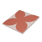 Retro Terracotta Floral Petal Mitte Jahrhundert Mo Fliese (Seite)