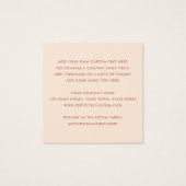 Retro Terracotta Geschäft dank Einlegen Karte (Rückseite)