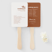 Retro Terracotta Hand Fan Fächer (Vorne und Hinten)