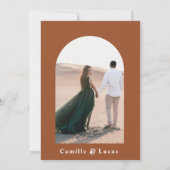 Retro Terracotta Hochzeitsfeier Einladung (Rückseite)