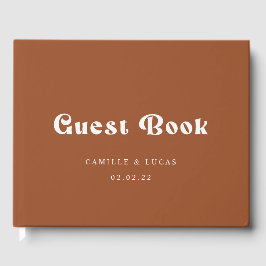 Retro Terracotta Hochzeitstorch Gästebuch