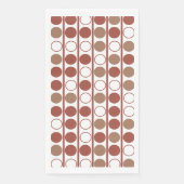 Retro Terracotta Mitteljahrhundert Moderne Dots Mu Serviette (Vorderseite)