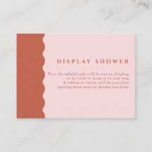 Retro Terracotta & Pink Wavy Display Dusche