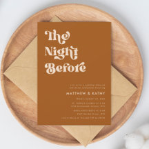 Retro Terracotta - The Night Before Probe Dinner
