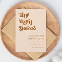 Retro Terracotta - The Night Before Probe Dinner