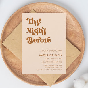 Retro Terracotta - The Night Before Probe Dinner Einladung