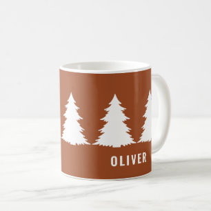 Retro Terracotta Weihnachten Modern Minimal einzig Kaffeetasse