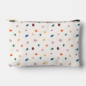 Retro Terrazzo Green Orange Yellow Blue Muster Zubehörtasche (Vorderseite)