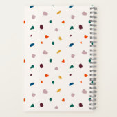 Retro Terrazzo Spiral Notebook Notizblock (Rückseite)