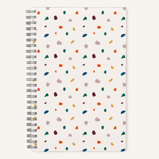 Retro Terrazzo Spiral Notebook Notizblock (Vorderseite)
