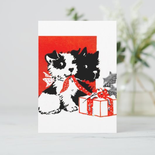 Retro Terrier und Scotty Hunde (Stehend Vorderseite)