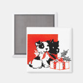 Retro Terrier und Scotty Hunde Magnet (Vorderseite/Rückseite)