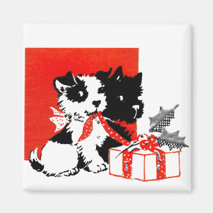 Retro Terrier und Scotty Hunde Magnet