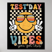 Retro Test Day Vibes You Got This Motivation Teach Poster (Vorne)