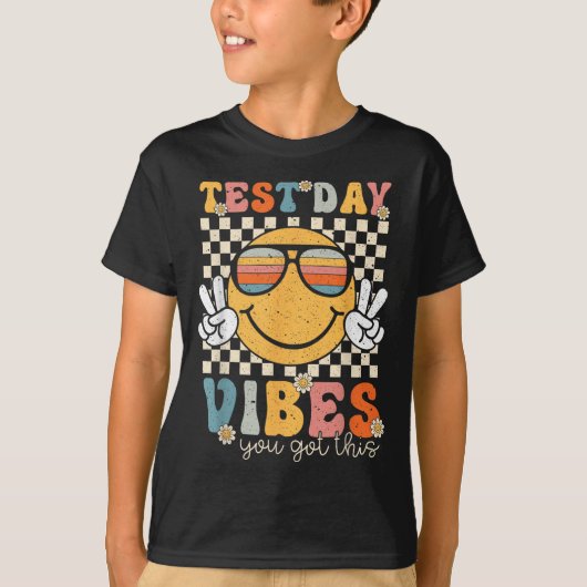 Retro Test Day Vibes You Got This Motivation Teach T-Shirt (Vorderseite)