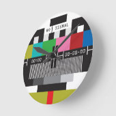 Retro Test-Schirm, keine Signal-Wanduhr Runde Wanduhr (Winkel)